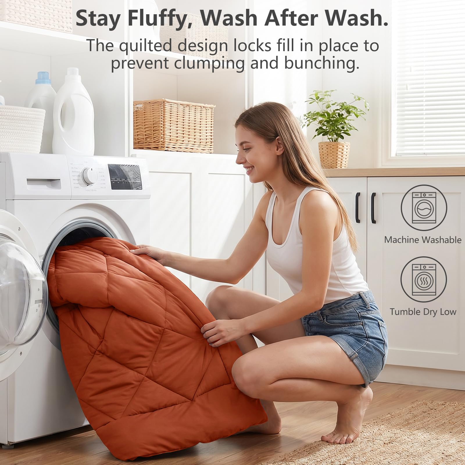 CozyLux emballage compressé sous vide démontrant gain de place expédition
