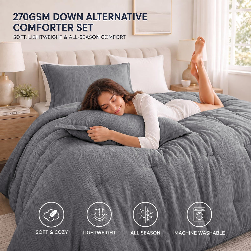 CozyLux couette installée sur lit prête à l'emploi cosy
