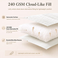 CozyLux ensemble 7 pièces posé sur lit haut pour couverture complète