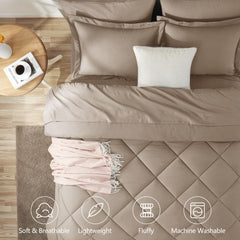 CozyLux ensemble 7 pièces plié dans une boîte prêt à installer, gain de temps