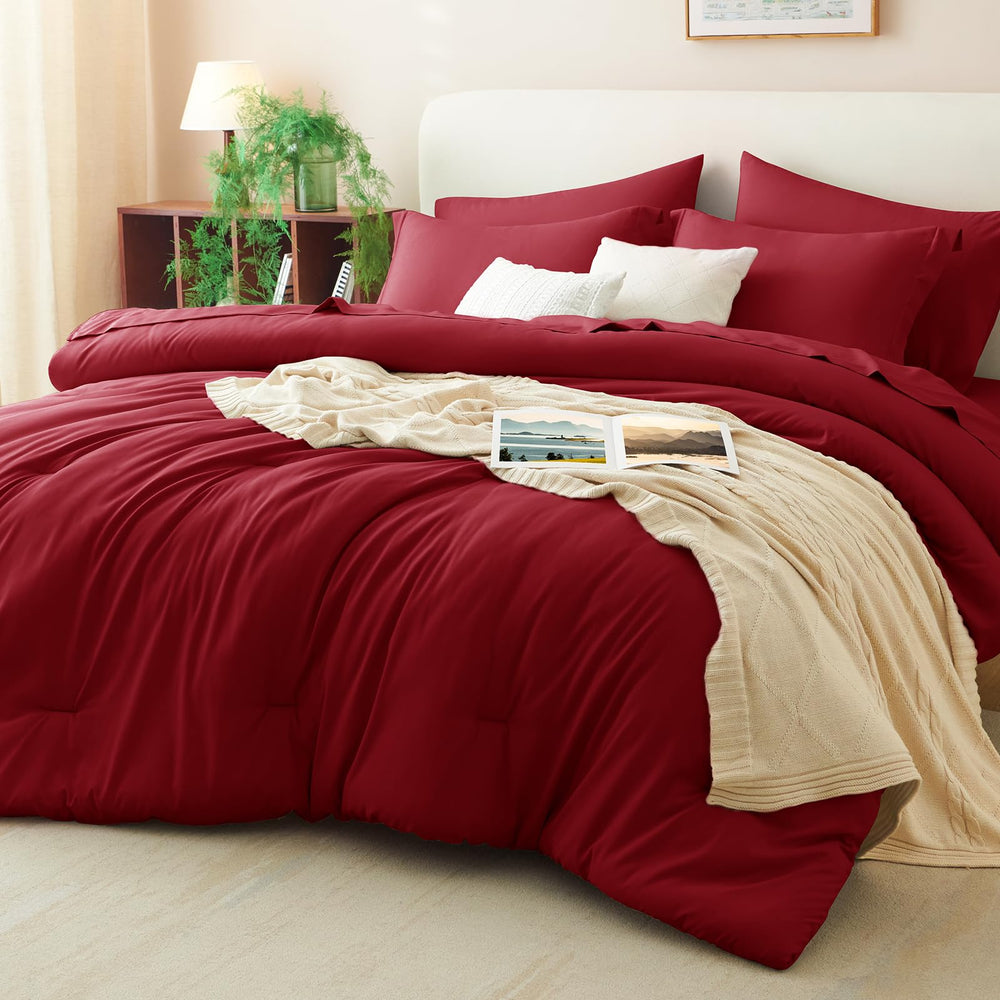 CozyLux vue avant du pack rouge foncé, présentation élégante et complète