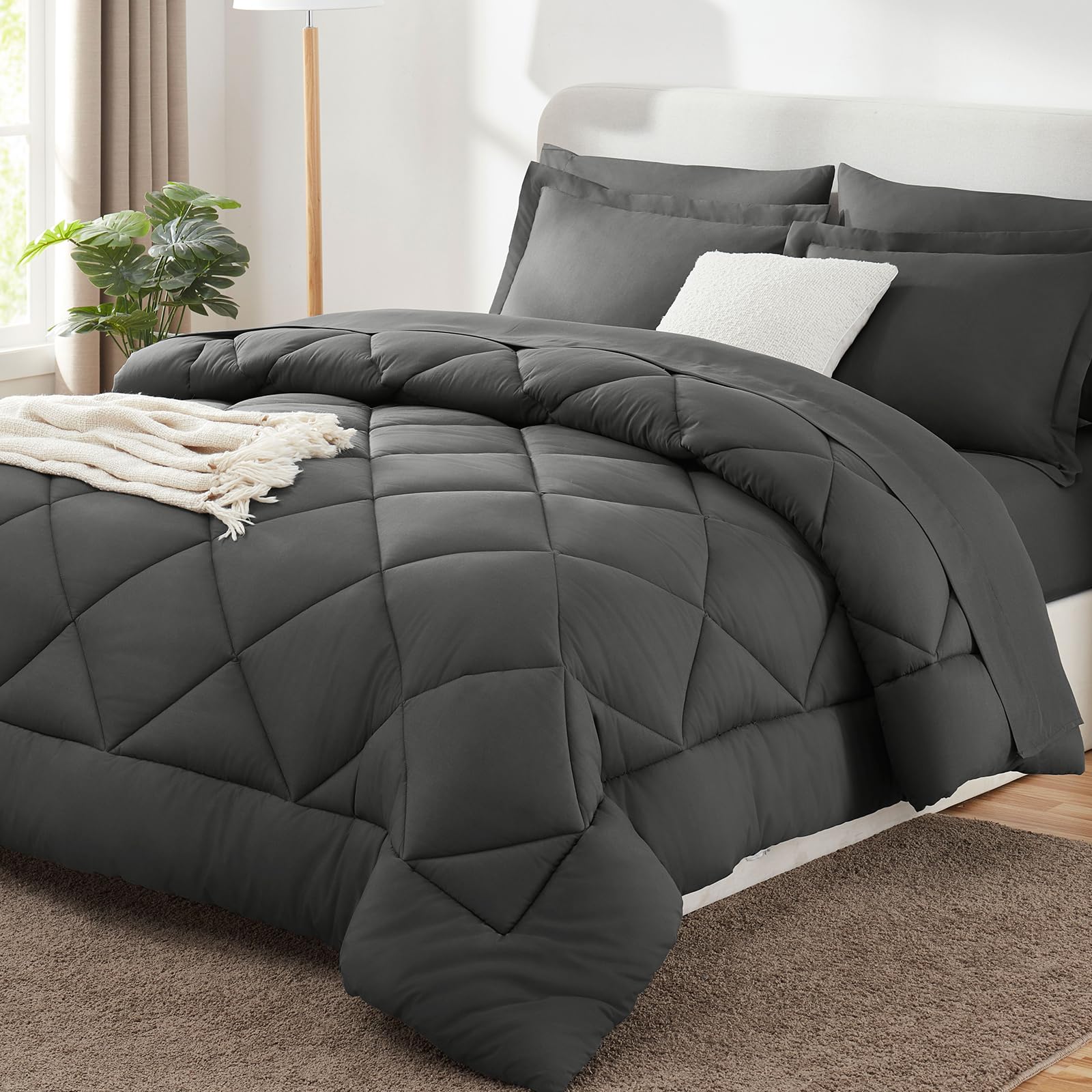 CozyLux ensemble lit full sur un lit monté montrant tombé et couleur