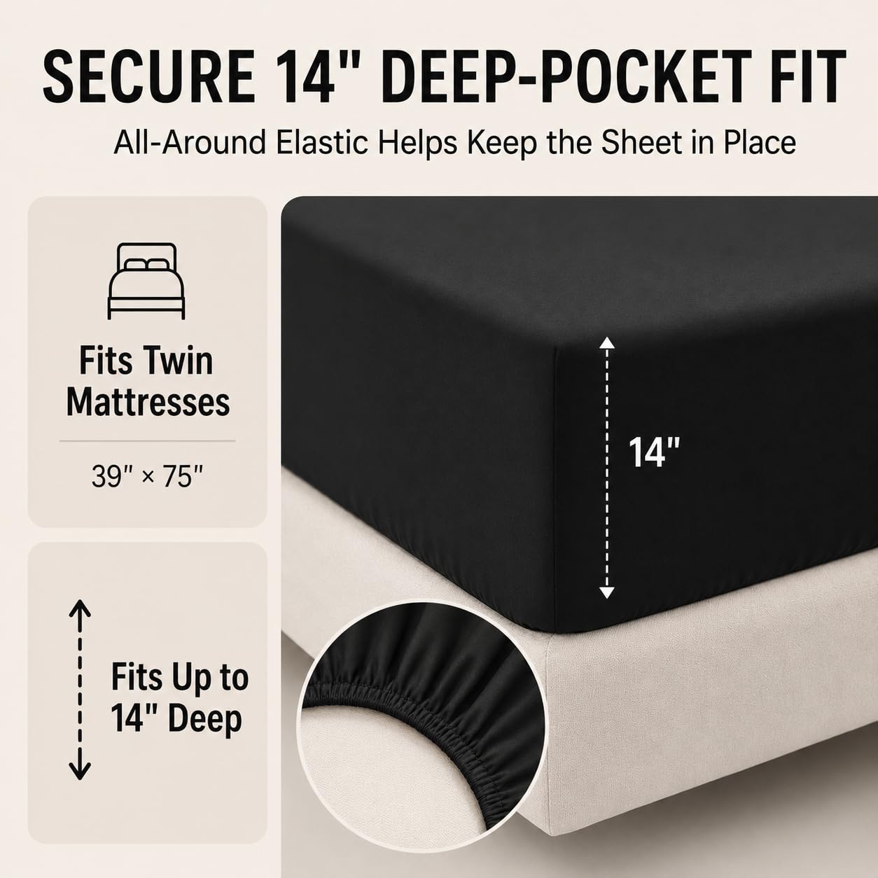 CozyLux ensemble mis en scène sur lit Twin pour style coordonné