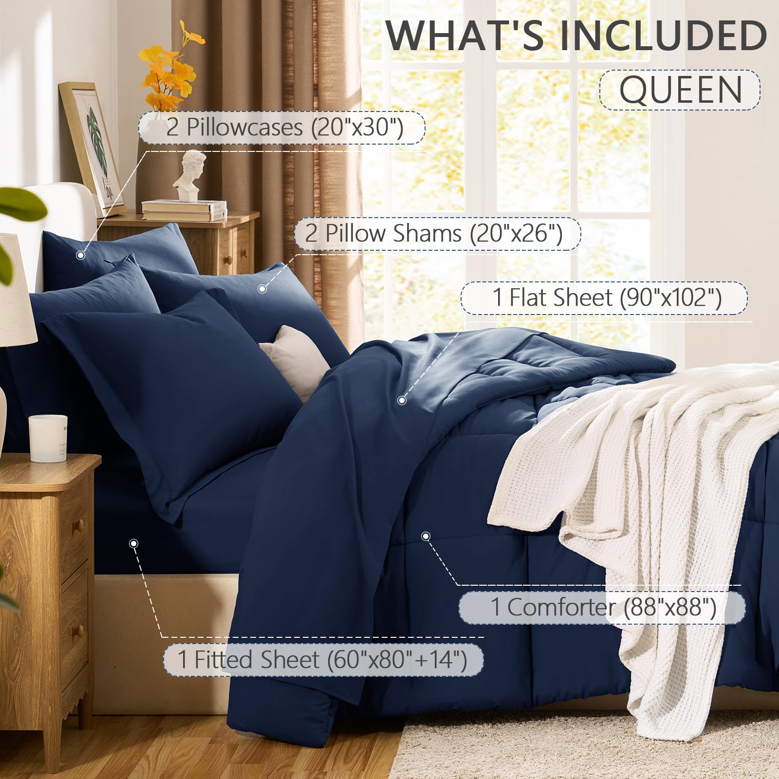 CozyLux ensemble sur lit complet apparence soignée