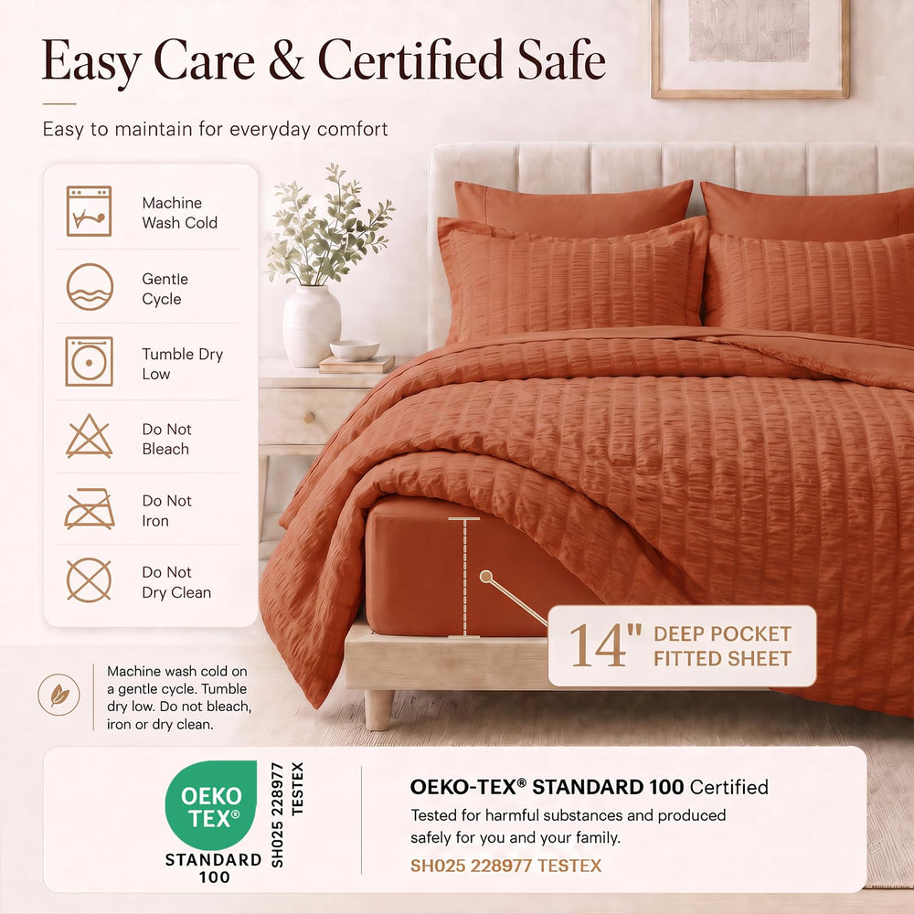 CozyLux taies et housses assorties, finition nette pour un lit coordonné