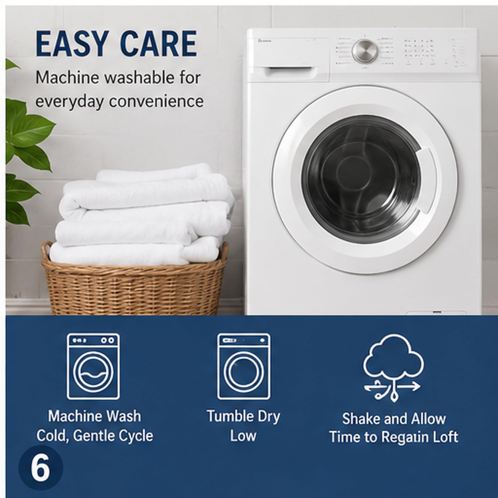CozyLux démonstration lavage machine soulignant entretien facile