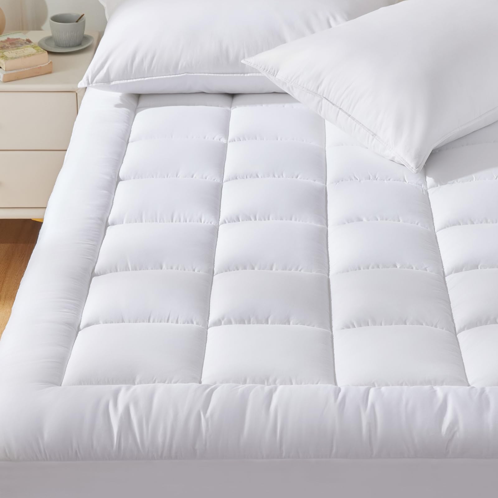 CozyLux face avant montrant le surmatelas, confort immédiat visible