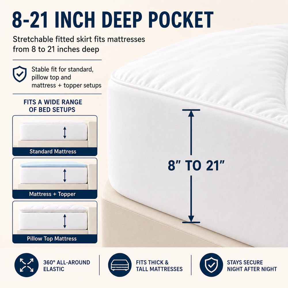 CozyLux détail de la jupe extensible maintenant un bon maintien