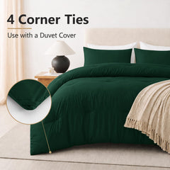 CozyLux taies d'oreiller king en vert émeraude illustrant une finition soignée