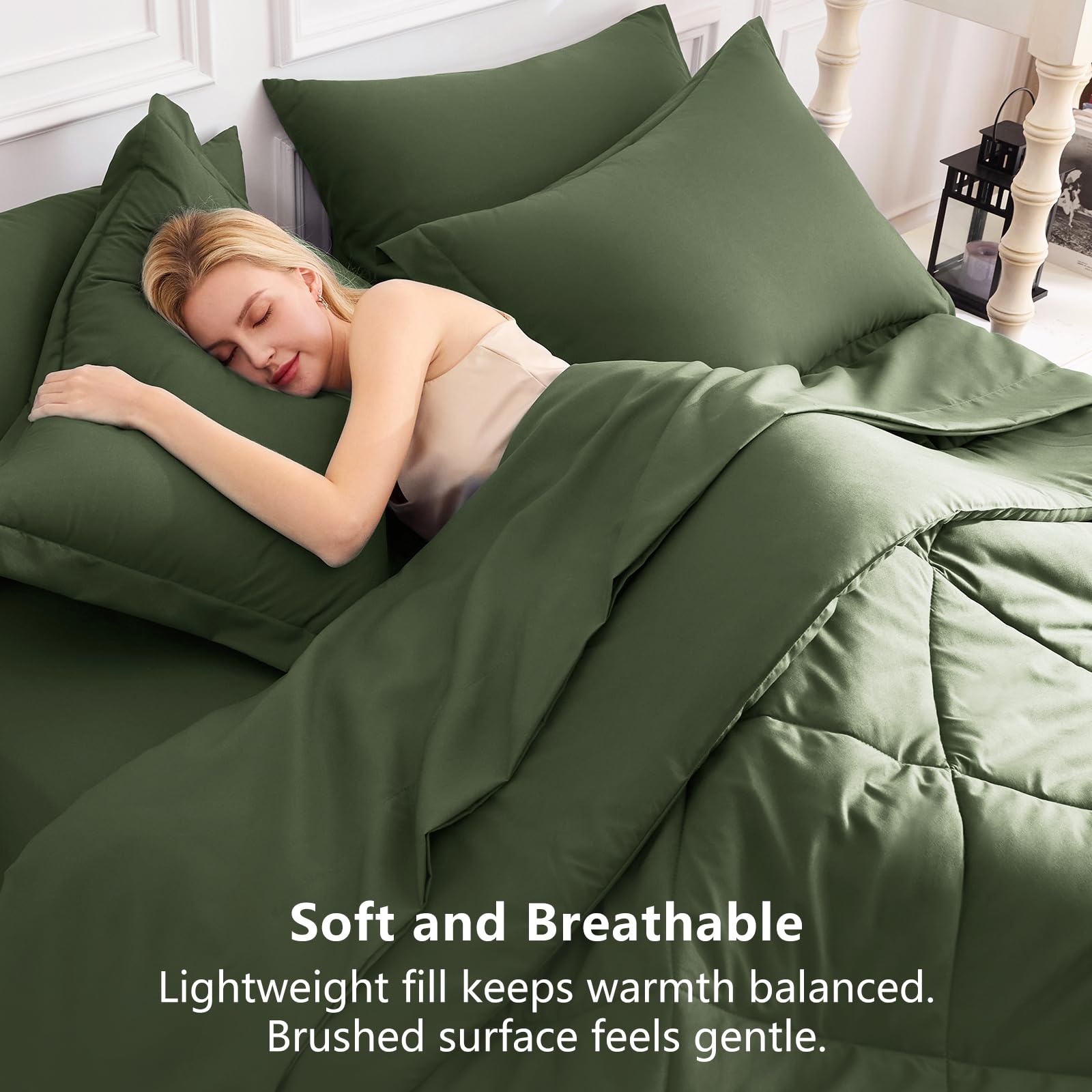 Lit King fait avec CozyLux dans chambre moderne, style complet instantané
