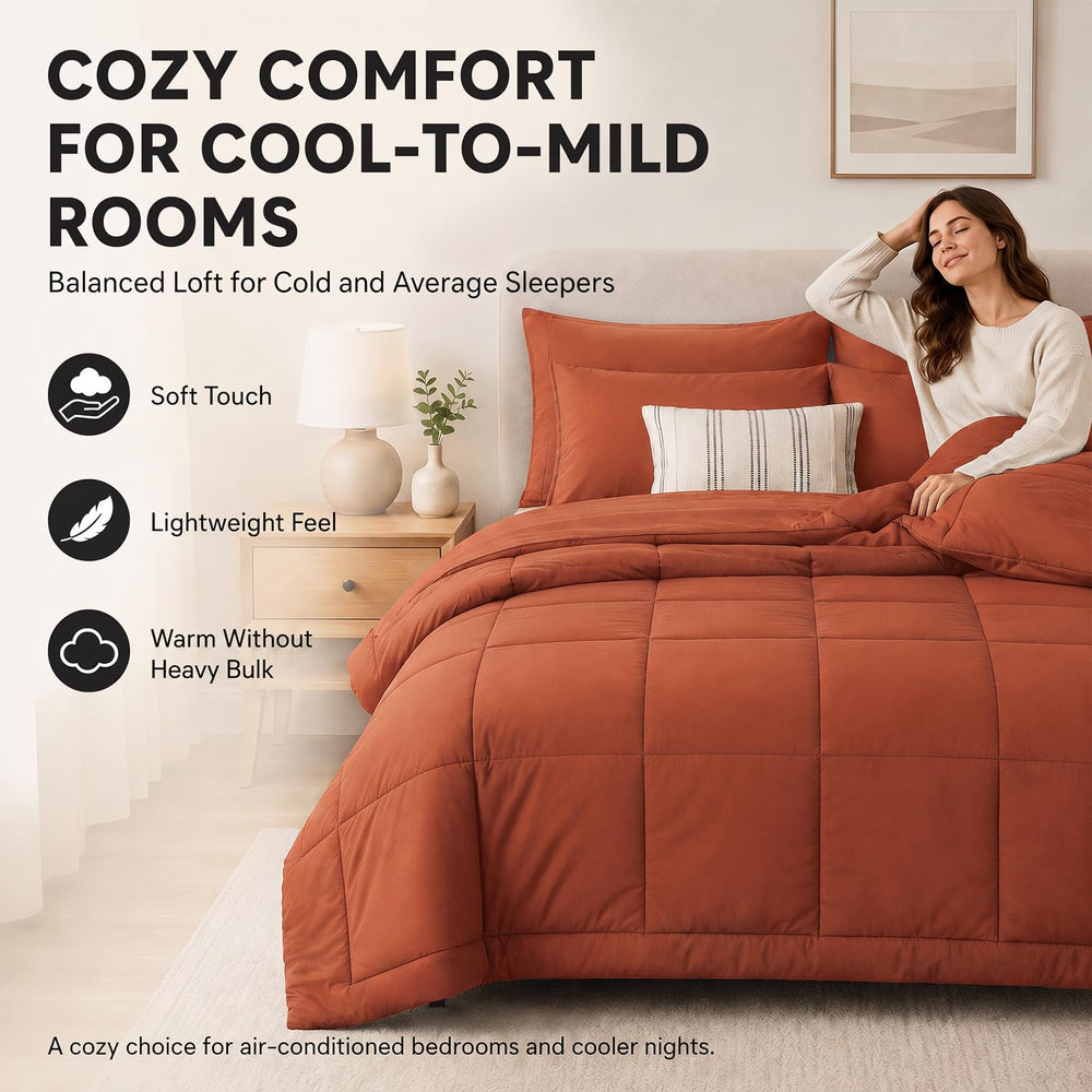 CozyLux lit complet en situation, ensemble 7 pièces coordonné