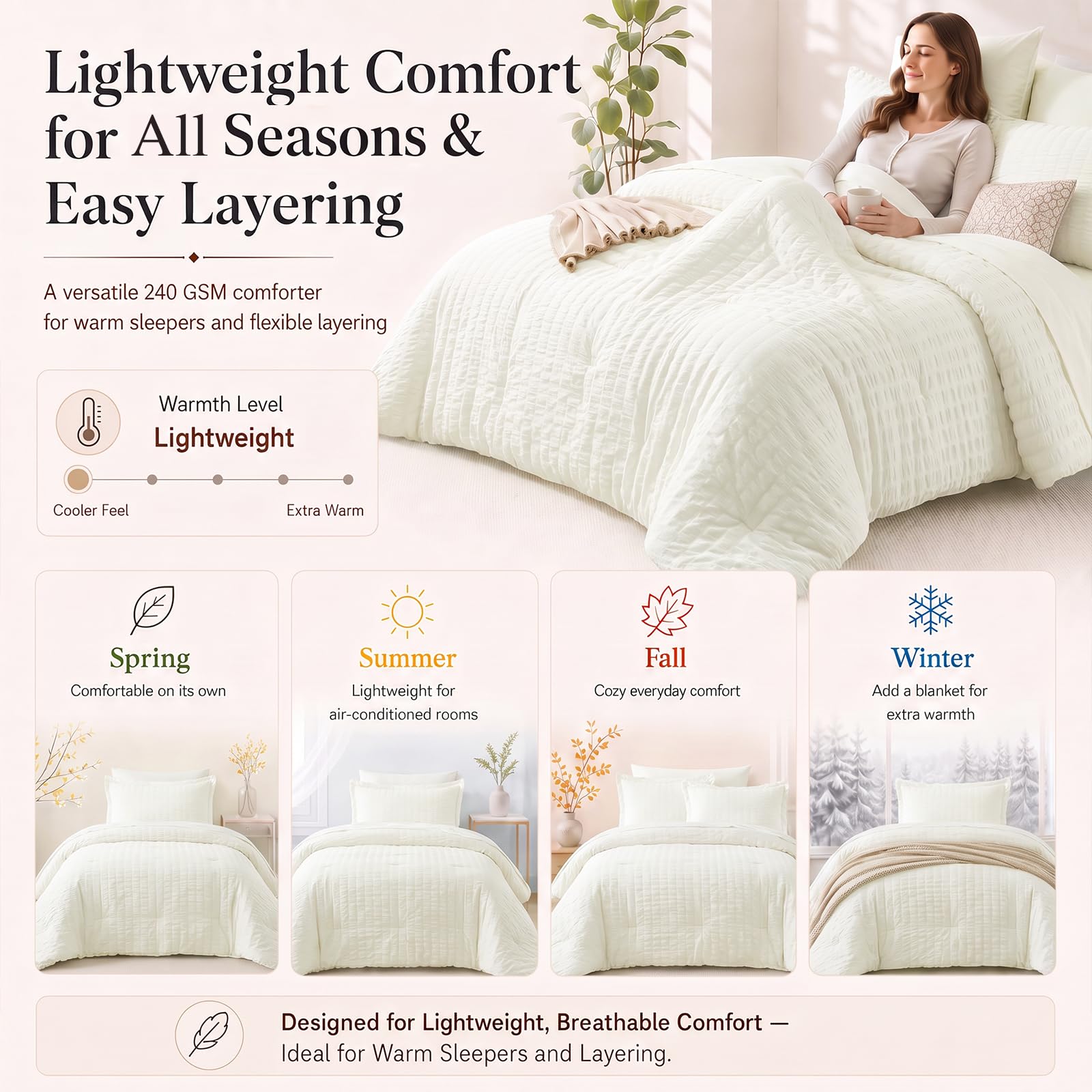 Chambre moderne avec ensemble CozyLux, ambiance relaxante et coordonnée