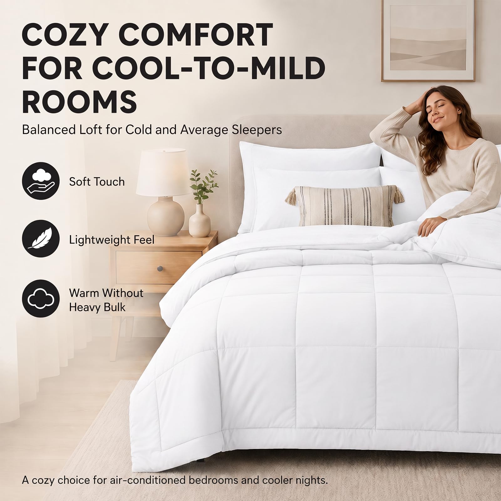 CozyLux couture box-stitch gros plan garantissant stabilité du garnissage