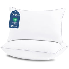 CozyLux vue avant de l'oreiller king montrant finition propre et confort
