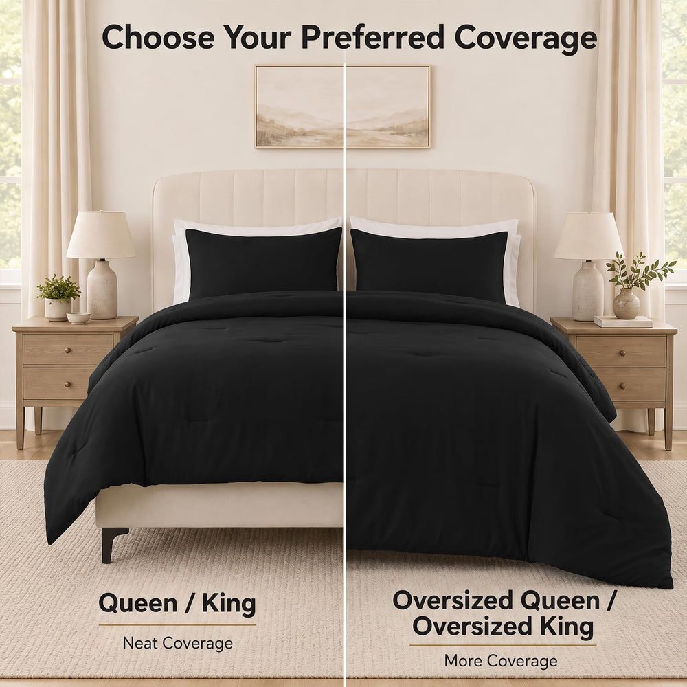 CozyLux couette sur lit profond montrant tombé généreux et couverture