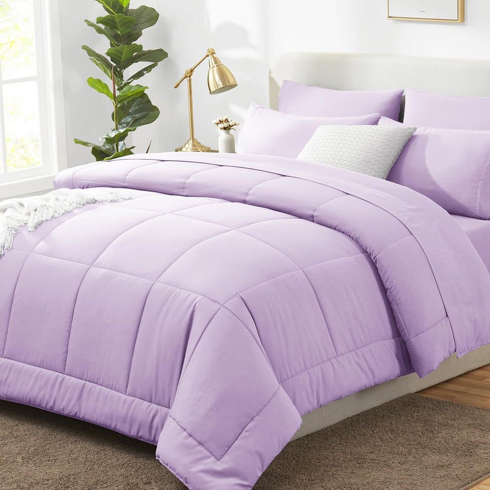 CozyLux face avant de la parure lavande montrant finition élégante et ambiance apaisante