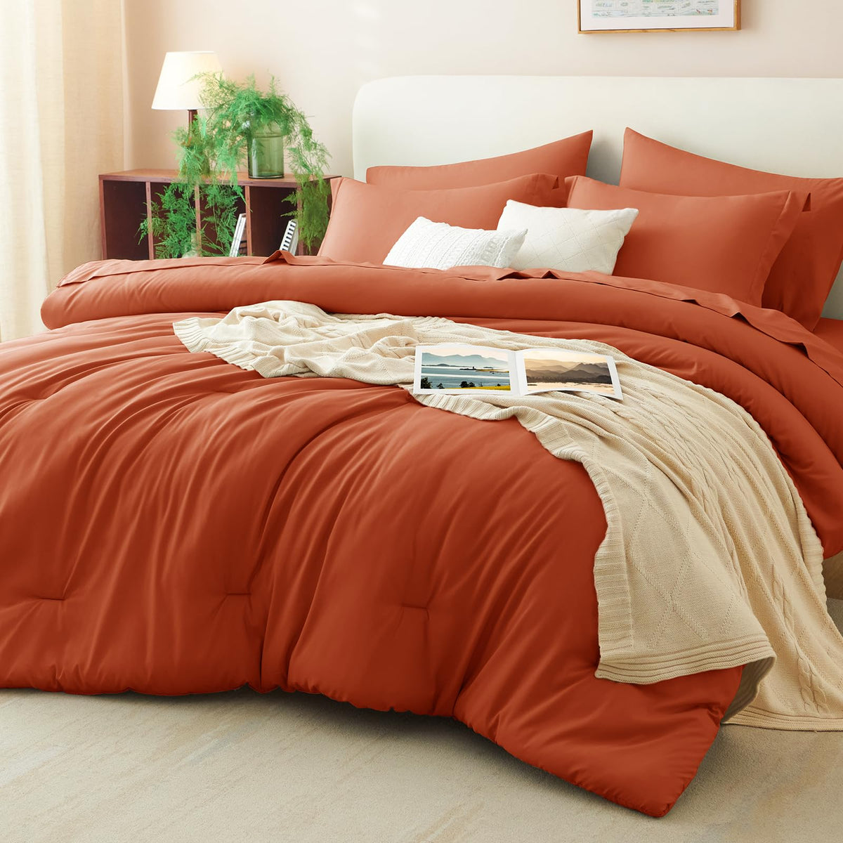 CozyLux face avant de la parure terracotta montrant style et confort