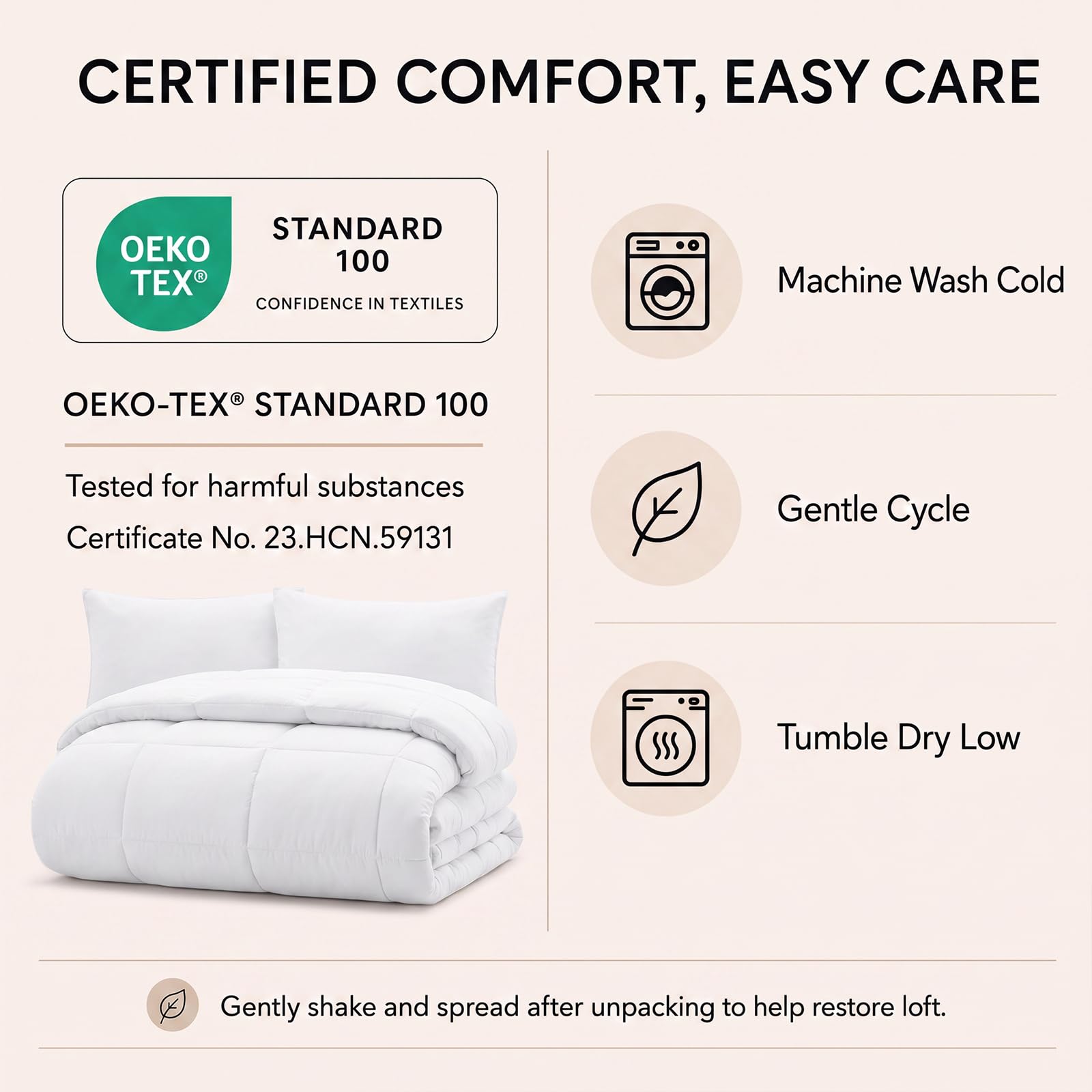 CozyLux parure installée sur lit queen dans chambre harmonieuse
