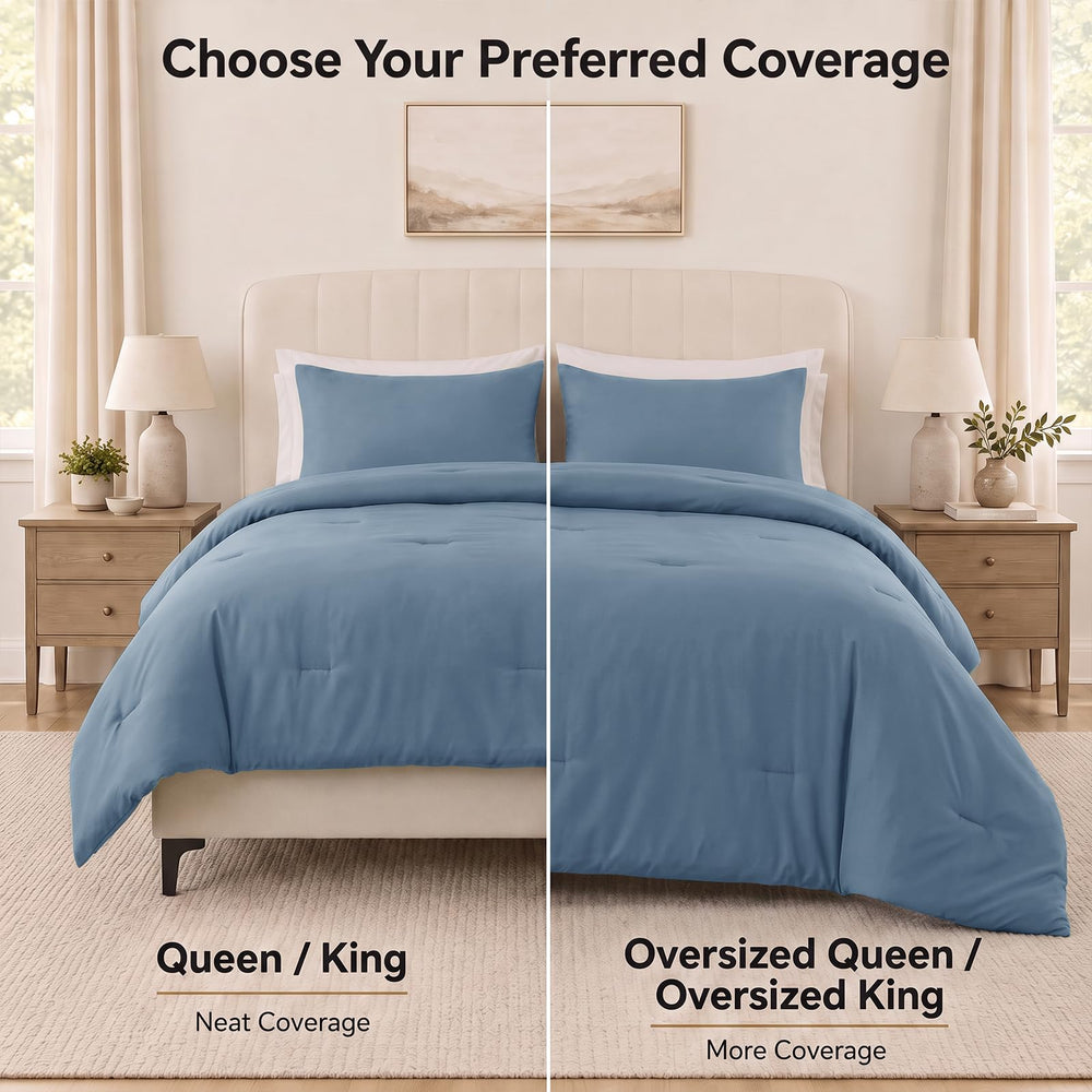 CozyLux vue profil montrant retombée latérale et couverture queen