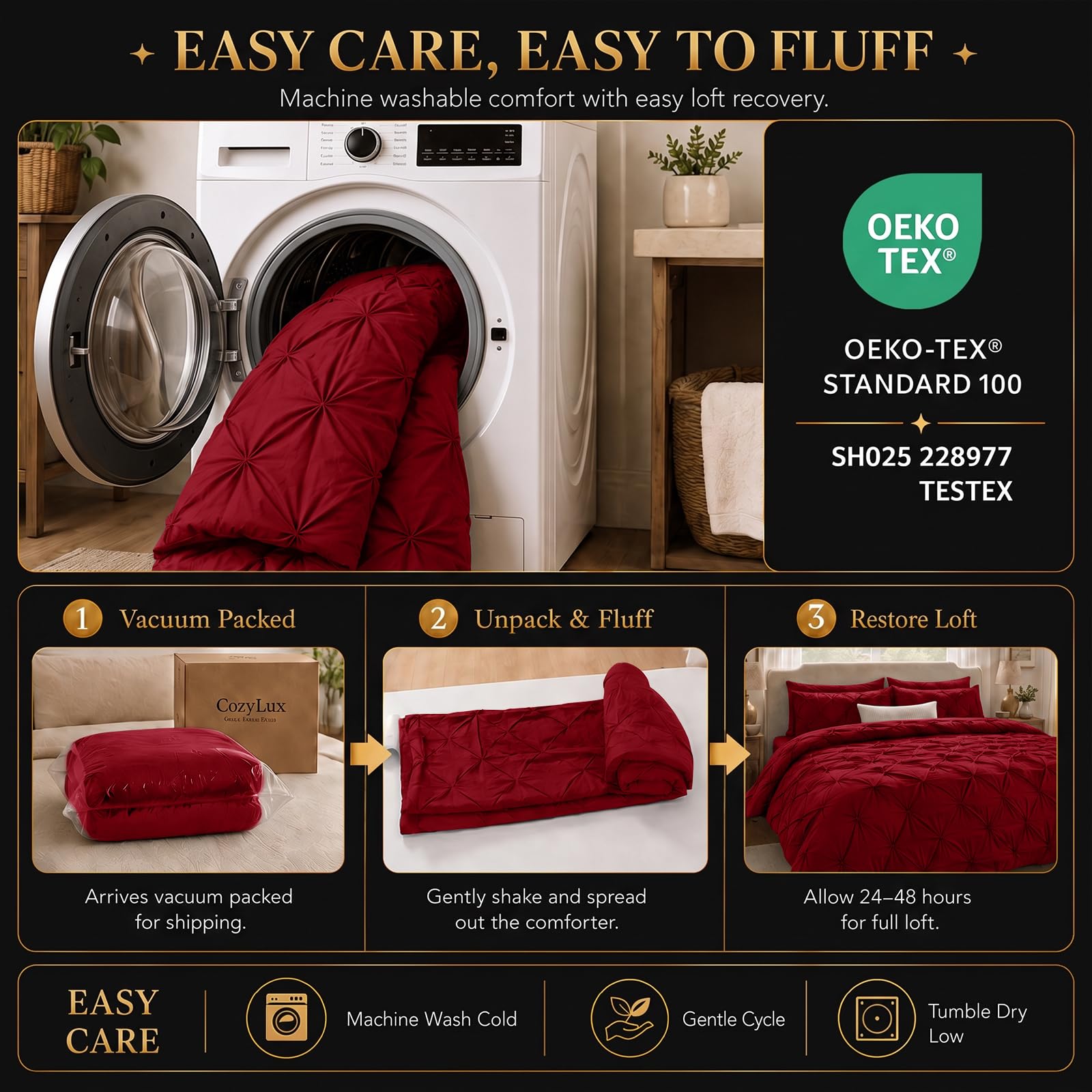 CozyLux comparaison d'échelle sur matelas queen pour ajustement visible