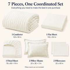 Gros plan seersucker CozyLux montrant texture plissée et respirabilité