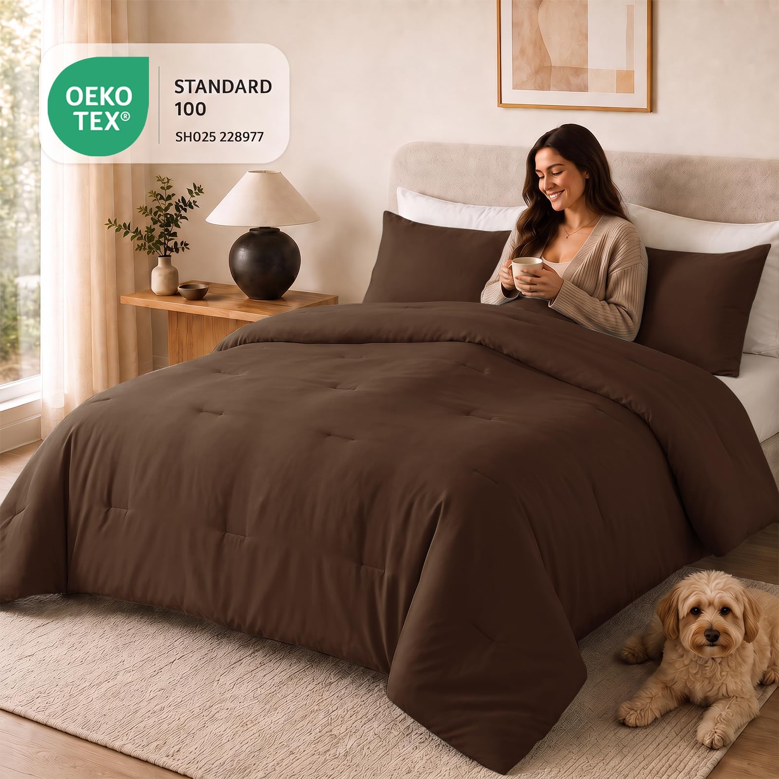 CozyLux taie d'oreiller incluse offrant correspondance et confort
