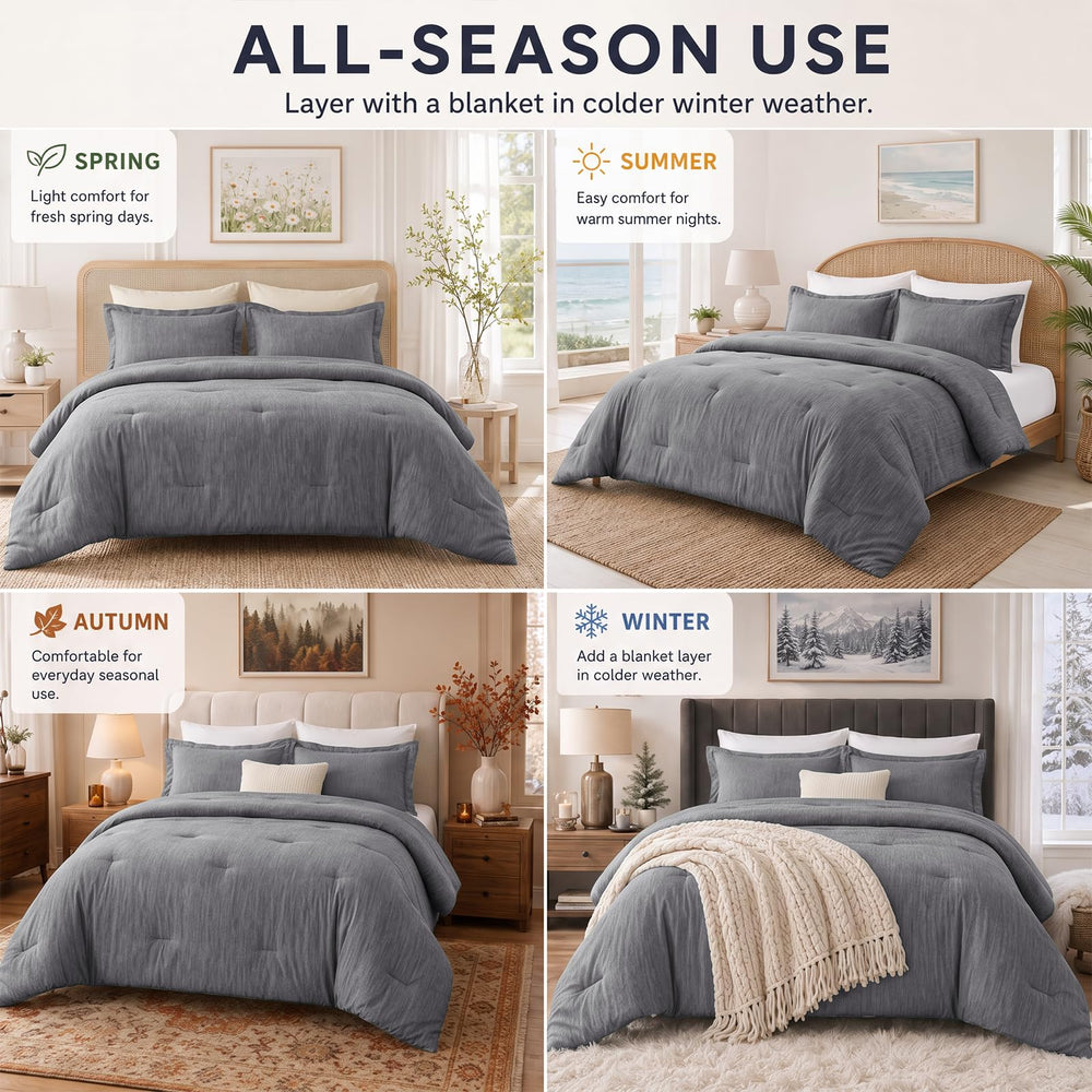 CozyLux taies incluses montrées avec la couette pour ensemble complet