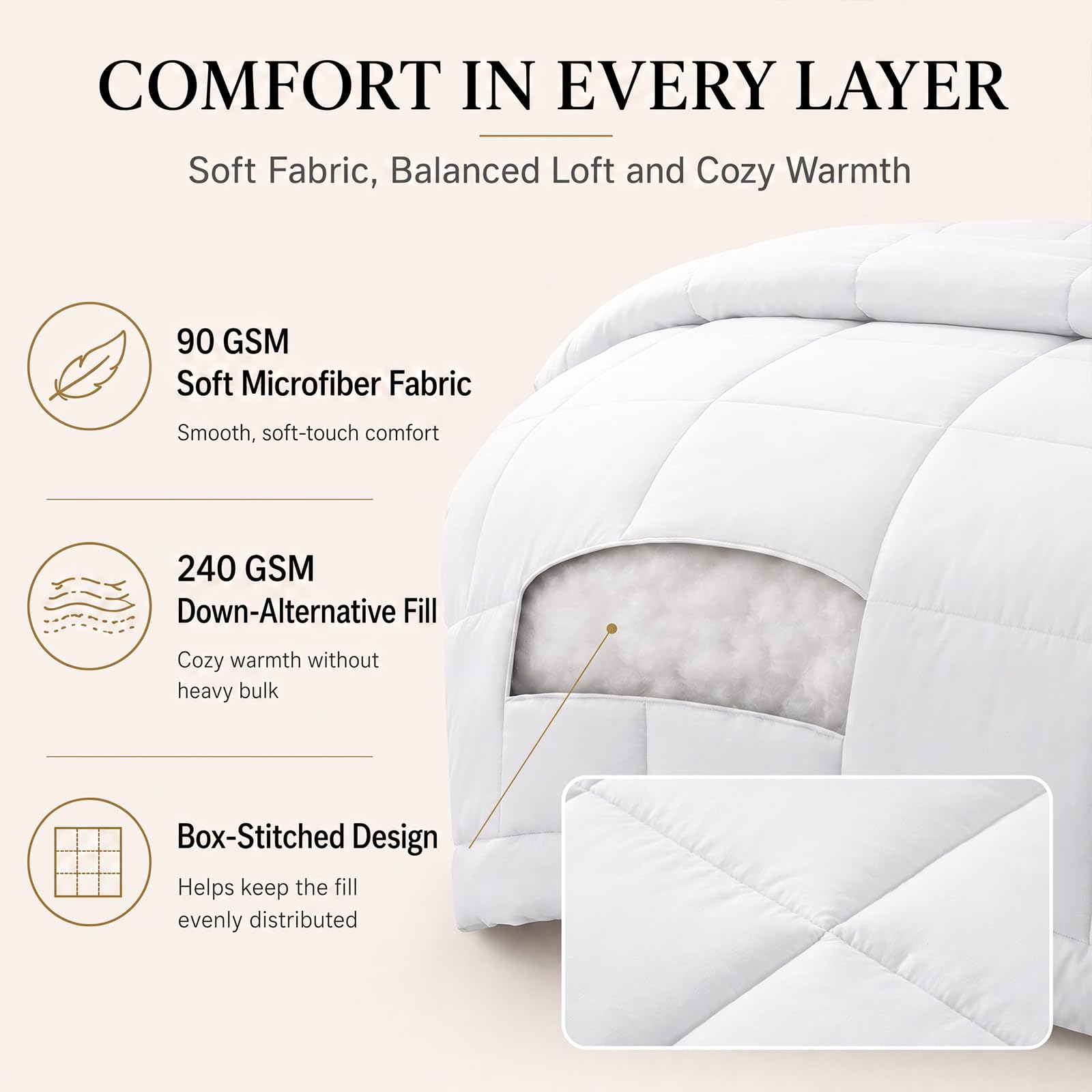CozyLux quatre taies assorties présentant un aspect coordonné élégant