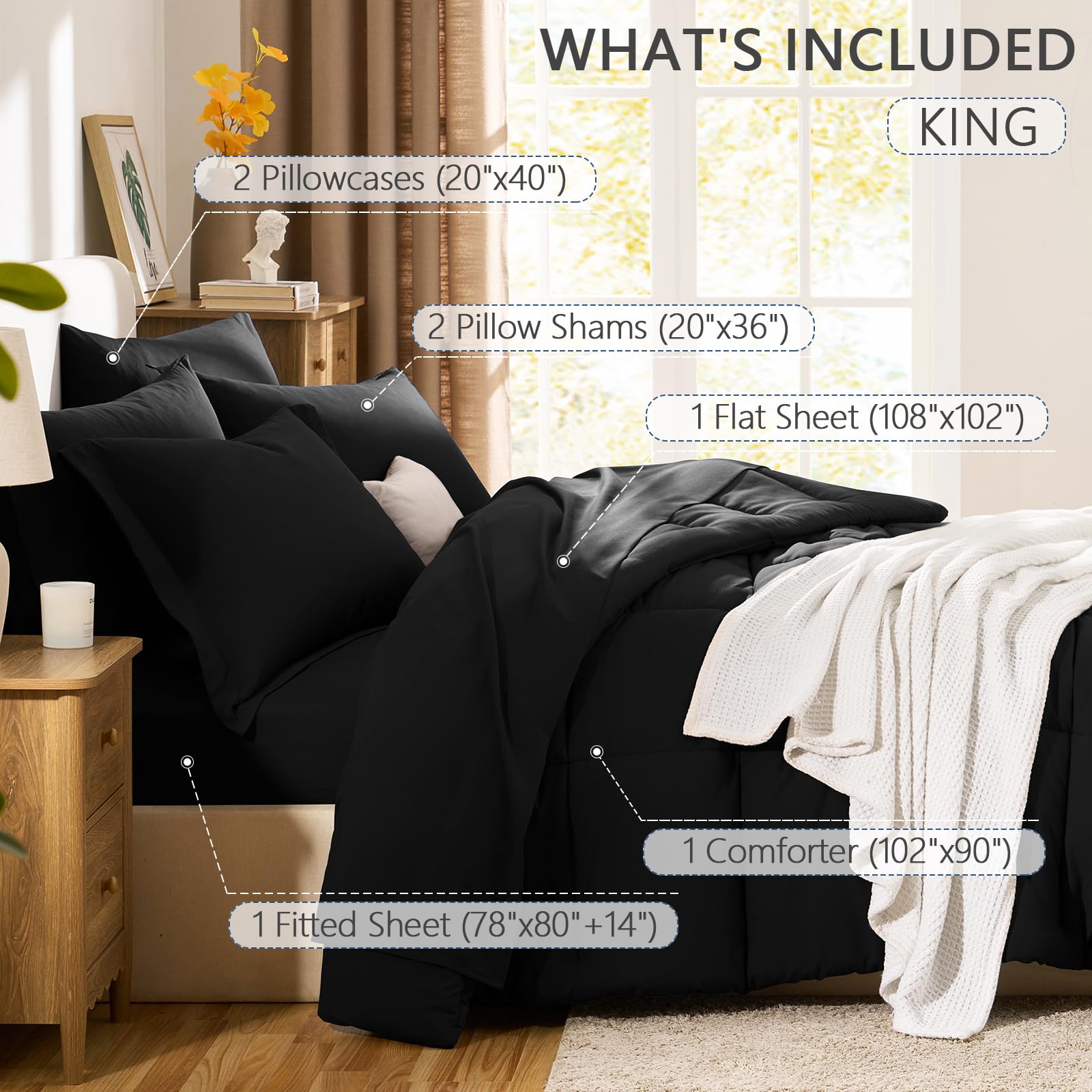 CozyLux taies enveloppe empêchant les oreillers de glisser