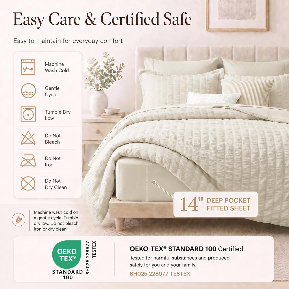 CozyLux taies et housses d'oreiller montrant finition douce