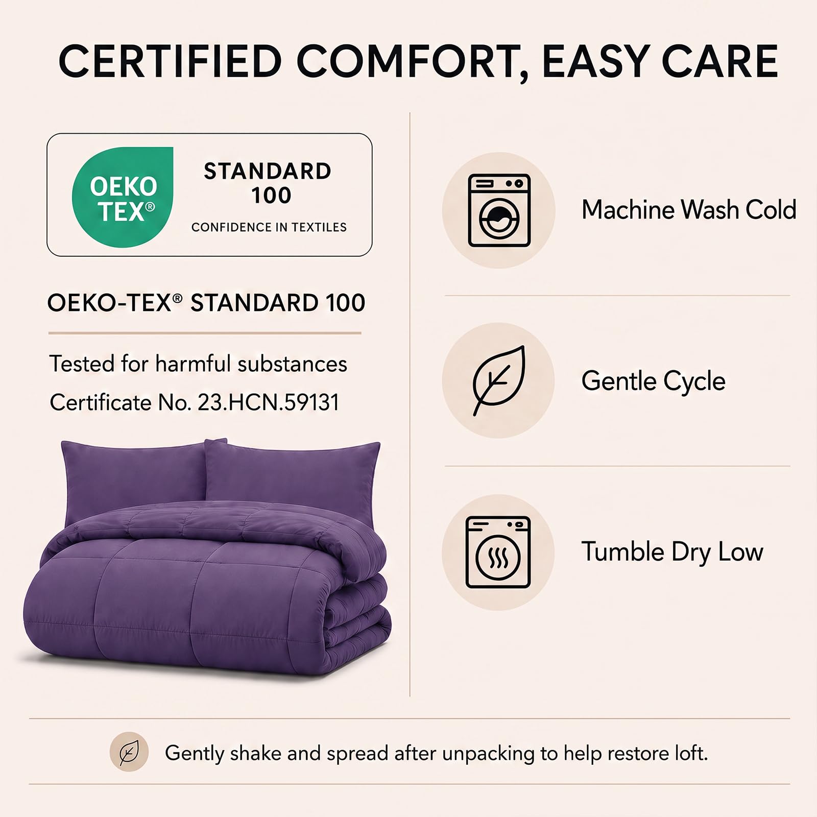 CozyLux taies d'oreiller en gros plan montrant coutures nettes et confort