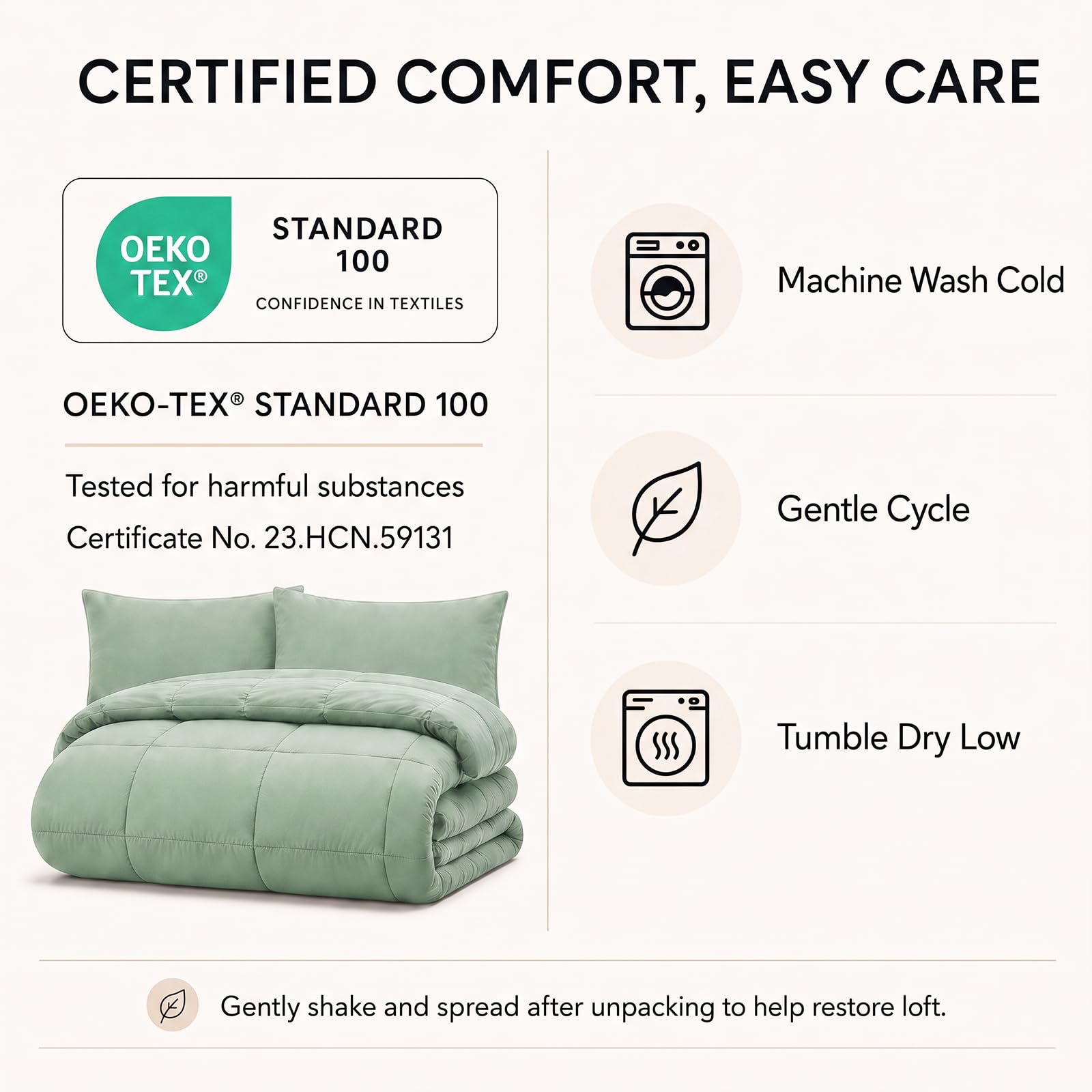 CozyLux quatre taies assorties créant une finition coordonnée