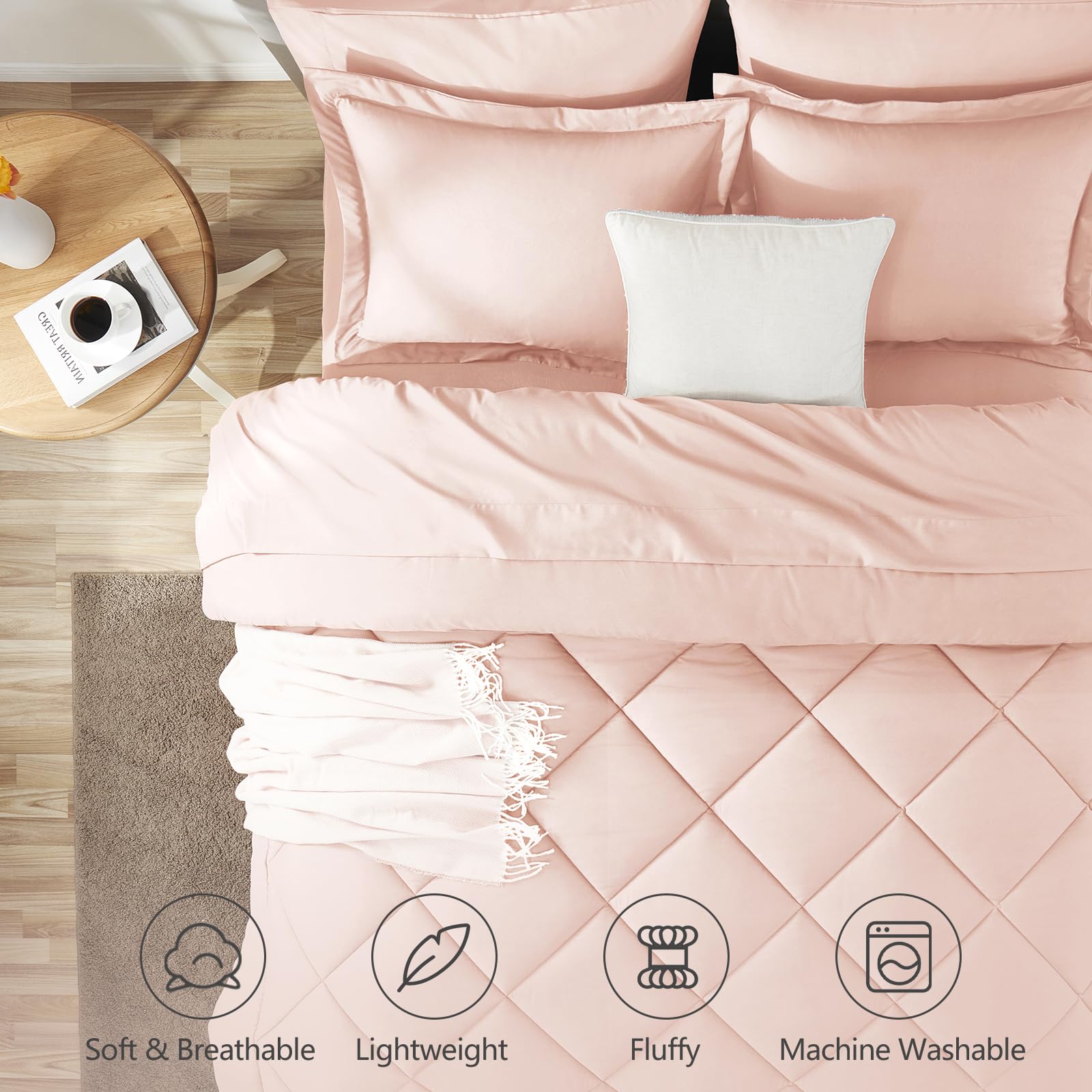 CozyLux gros plan microfibre brossée montrant douceur et confort