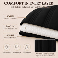 CozyLux texture microfibre douce pour sensation confortable