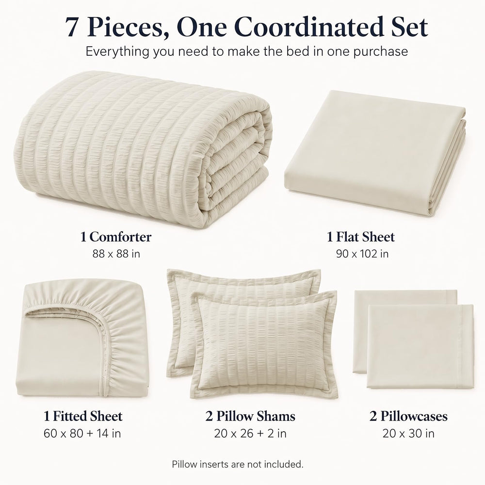CozyLux gros plan seersucker texture plissée, look sans plis