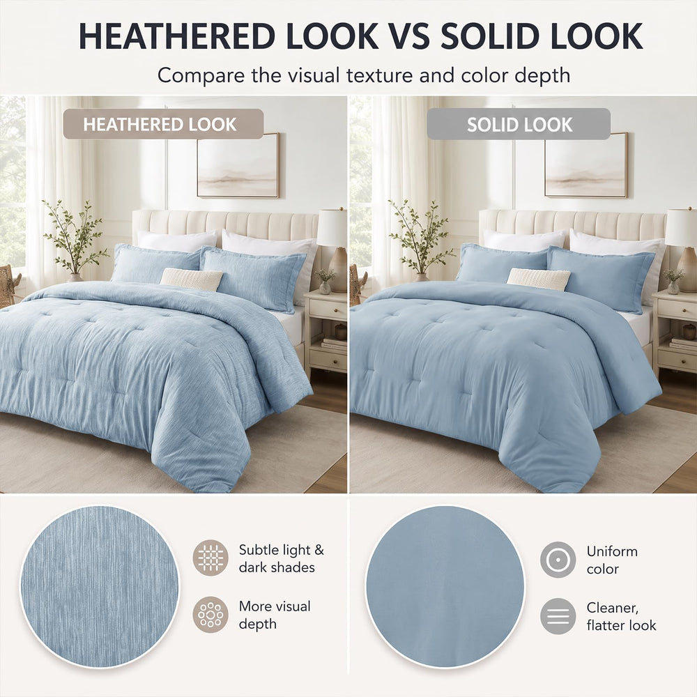 CozyLux zoom tissu chiné mettant en valeur douceur et profondeur visuelle