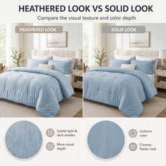 CozyLux zoom tissu chiné mettant en valeur douceur et profondeur visuelle