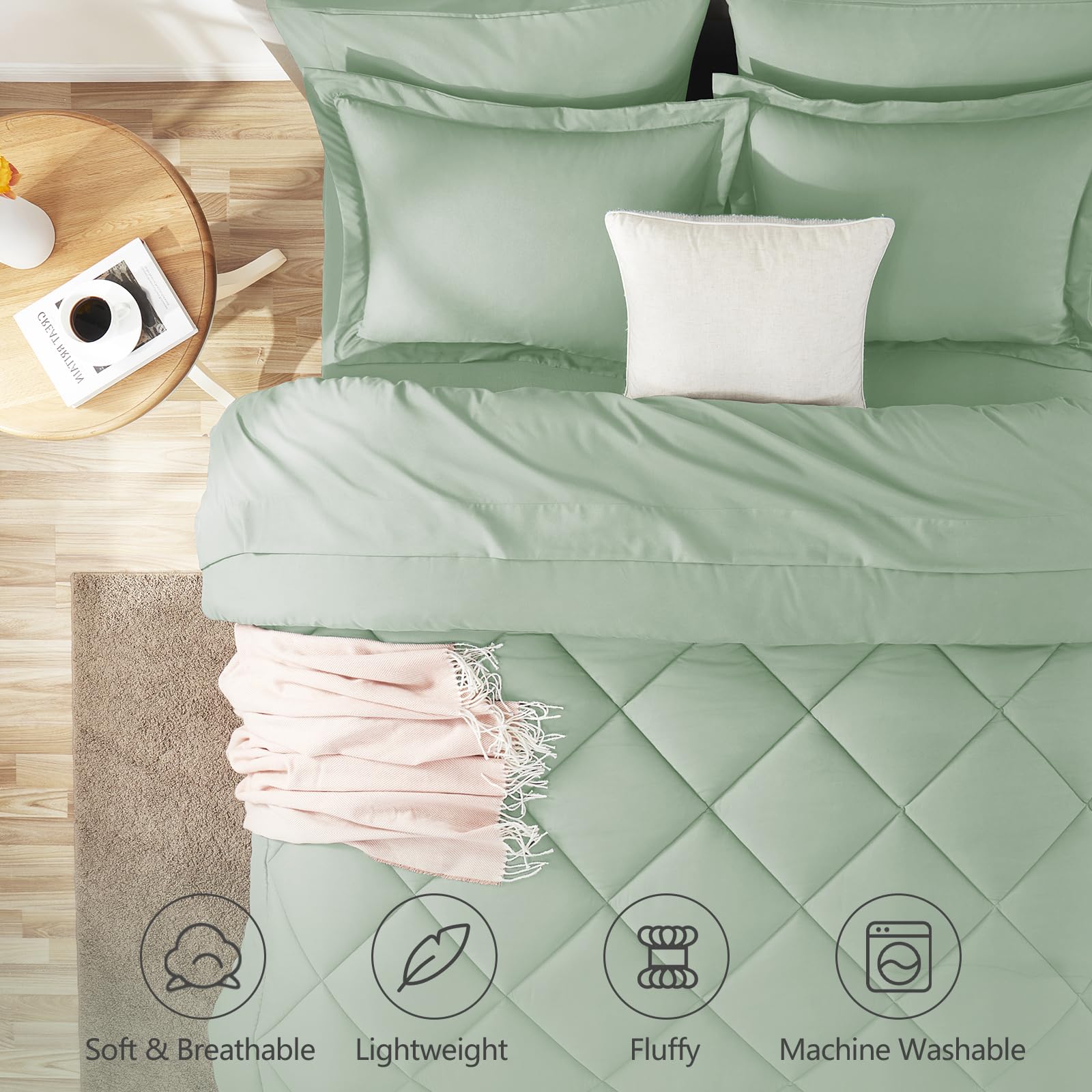 CozyLux zoom microfibre brossée montrant douceur et confort au toucher