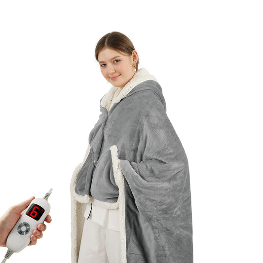 COZYTY poncho face entière montrant coupe et confort instantané