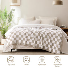 Cozzenity plaid posé sur canapé pour confort et déco instantanée