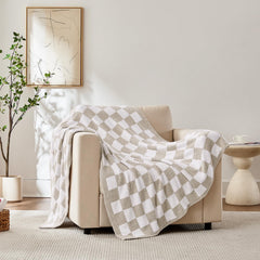 Cozzenity plaid gros plan tricot mettant en valeur la douceur