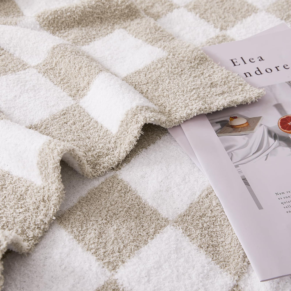 Cozzenity plaid texture douce montrant chaleur et moelleux