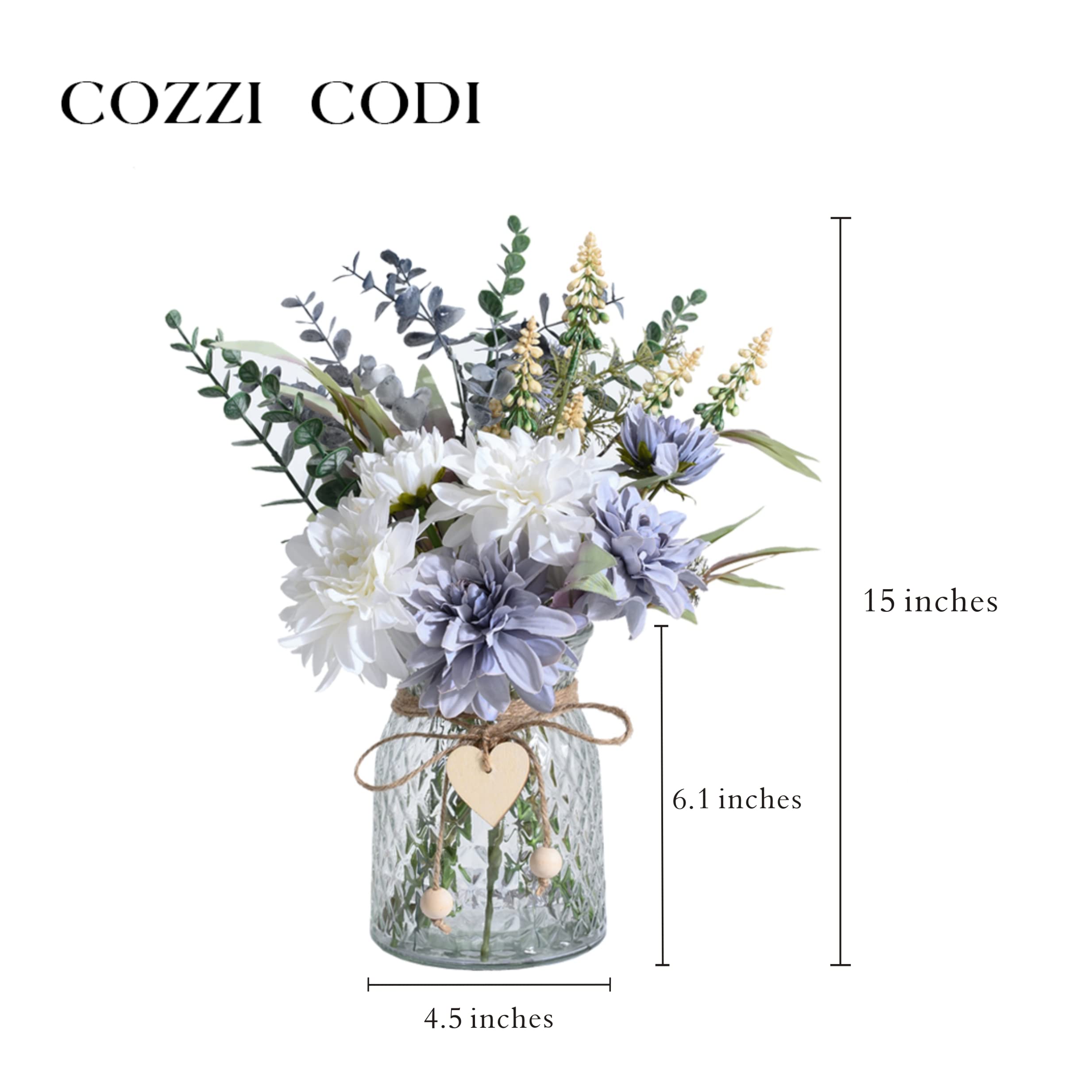 COZZI CODI vase en verre entouré de corde pour style bohème élégant