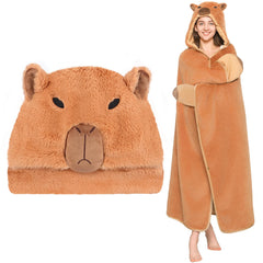 CozziPals capuche frontale montrant visage brodé et confort coquet