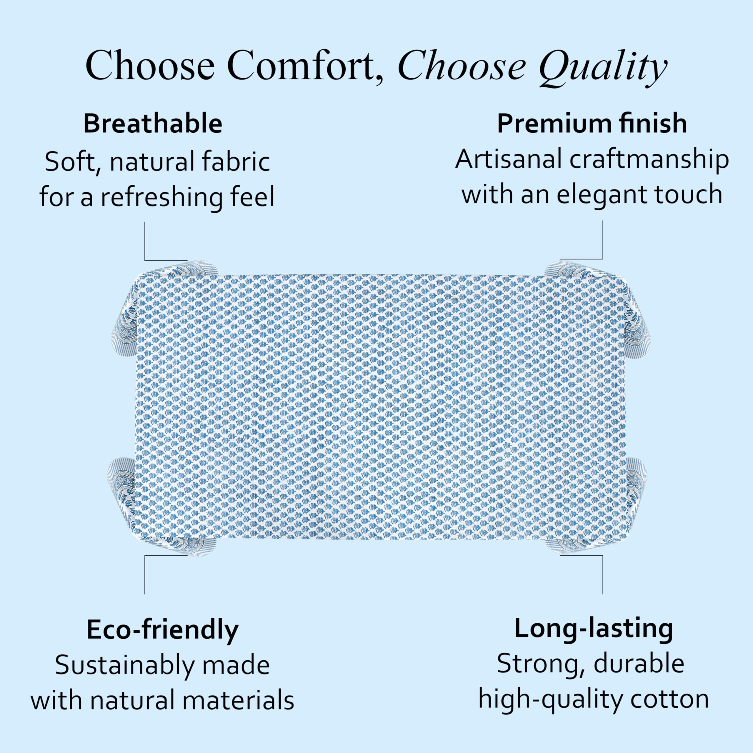 CPC COTTON PRINT CLUB comparaison d'échelle montrant dimensions 152x152 cm pratiques