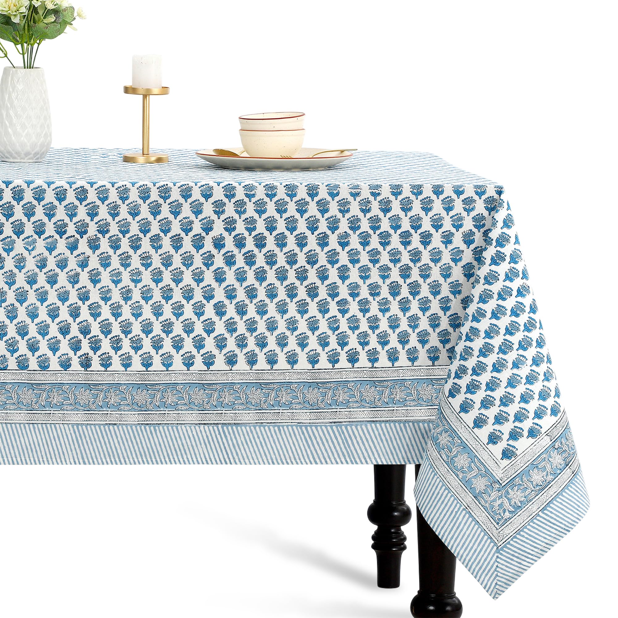 CPC COTTON PRINT CLUB nappe face avant montrant motif apatite blue et finition élégante