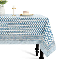 CPC COTTON PRINT CLUB nappe face avant montrant motif apatite blue et finition élégante