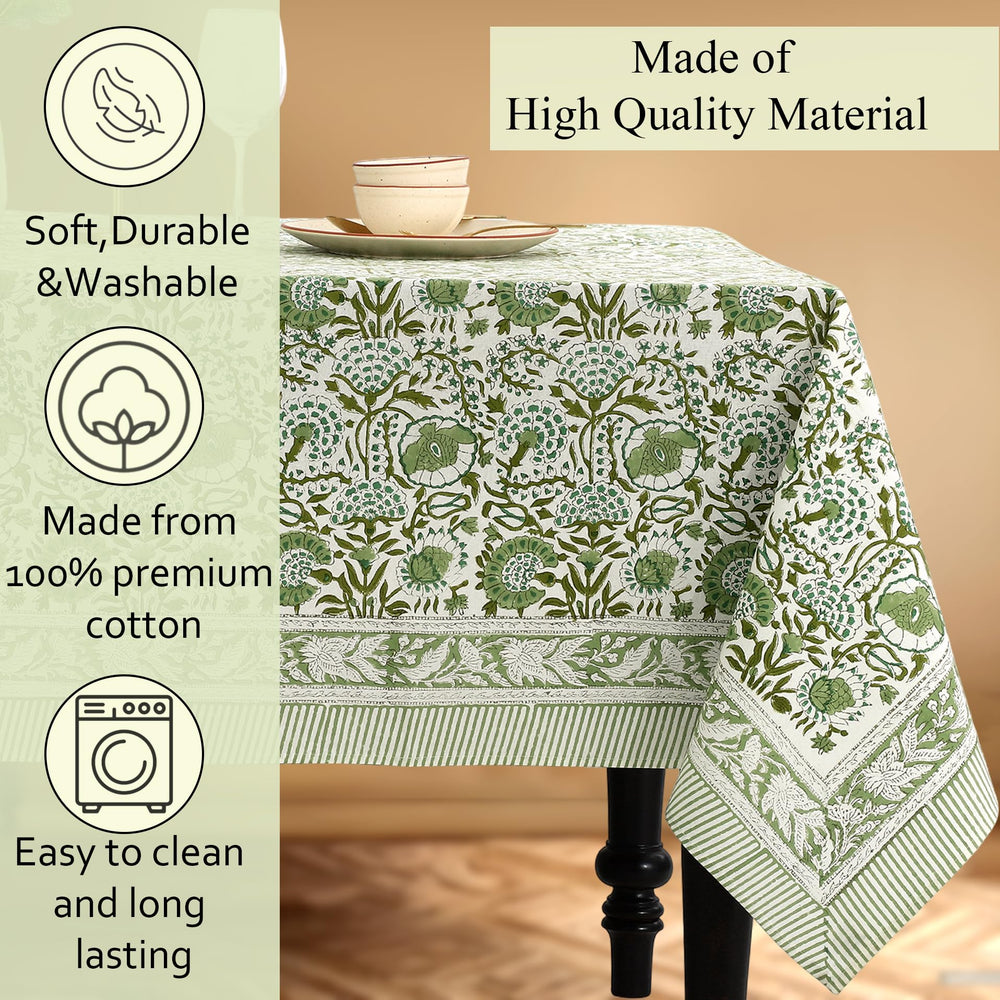 CPC COTTON PRINT CLUB nappe à côté d’objets pour visualiser la taille 60x60 pouces