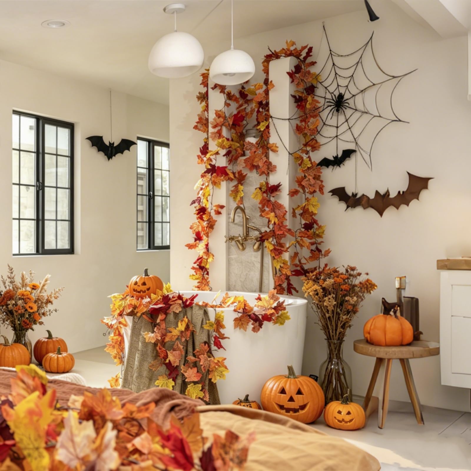 CQURE guirlande utilisée comme centre de table pour décoration de Thanksgiving