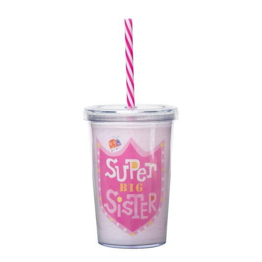 C.R. Gibson gobelet rose « Big Sister » vue de face, joli cadeau